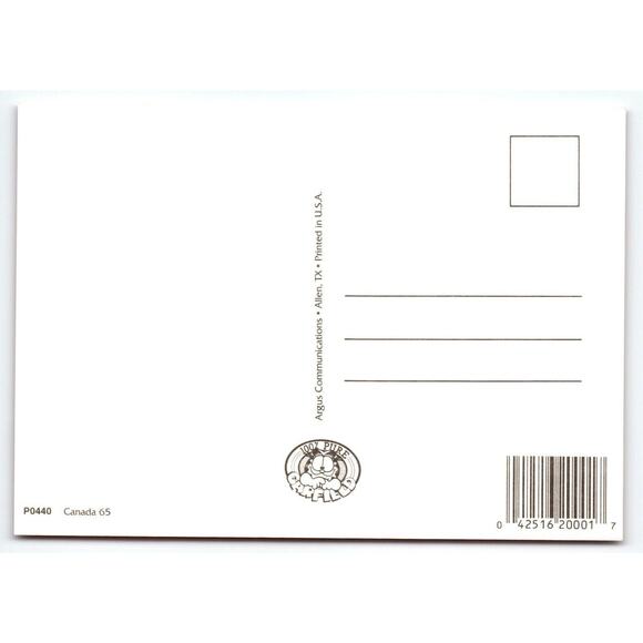 Thinking Of You Cherish Garfield Cat Postcard Jim Davis Comic Orange Tabby 1978 - Picture 2 of 2